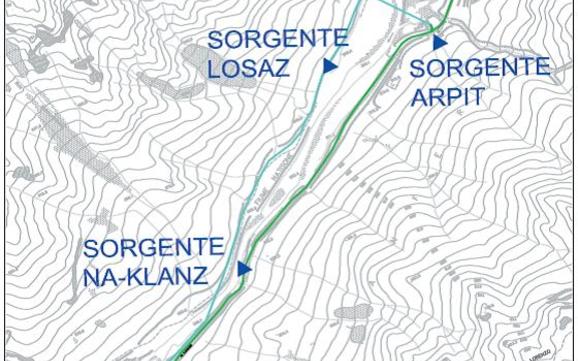 Sorgenti esaminate nei pressi di Stupizza
